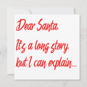 Carte Cher Père Noël, c'est une longue histoire... (Devant)