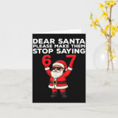 Carte Cher Père Noël Faites qu'ils arrêtent de dire 67 N (Fleur jaune)