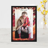 Carte Cher Père Noël humoristique (Fleur jaune)