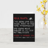 Carte Cher Père Noël, j'achèterai moi-même mes affaires  (Fleur jaune)