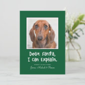 Carte CHER PÈRE NOËL JE PEUX EXPLIQUER Ajouter VOTRE Pho (Debout devant)