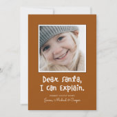 Carte CHER PÈRE NOËL JE PEUX EXPLIQUER Ajouter VOTRE Pho (Devant)