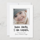 Carte CHER PÈRE NOËL JE PEUX EXPLIQUER Ajouter VOTRE Pho (Devant)