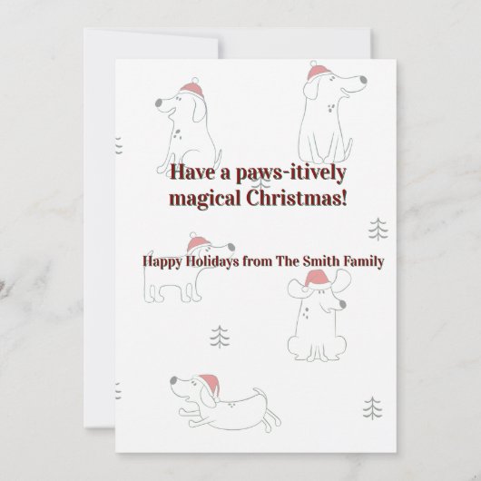 Carte Cher Père Noël je peux expliquer (chien) (Dos)