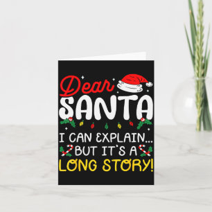 Carte Cher Père Noël Je peux expliquer Pyjama Famille As