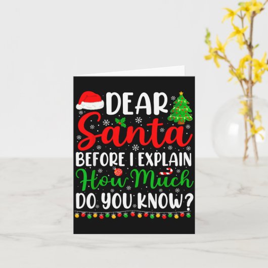 Carte Cher Père Noël, je peux expliquer T-shirt Enfants (Fleur jaune)