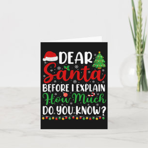 Carte Cher Père Noël, je peux expliquer T-shirt Enfants 