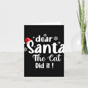 Carte Cher Père Noël Le Chat L'A Fait Drôle Noël