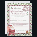 Carte Cher Père Noël | Lettre personnalisée aux enfants<br><div class="desc">Demandez à votre enfant d'écrire sa lettre à Père Noël cette année sur ces beaux modèles de lettre d'aquarelle. Ils rendront l'expérience amusante et vous aurez un souvenir merveilleux pour les années à venir. Ces lettres à Père Noël permettent à votre enfant de remplir les blancs. Ils fournissent un peu...</div>