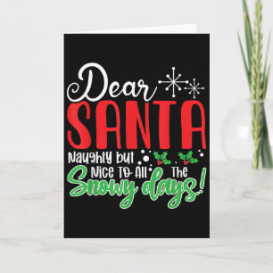 Carte Cher Père Noël méchant mais gentil pour tous les j
