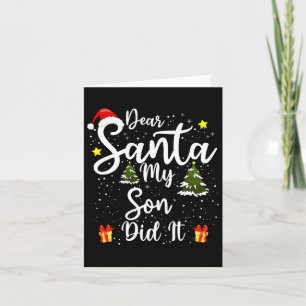 Carte Cher Père Noël Mon Fils L'A Fait Drôle Costume De