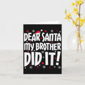 Carte Cher Père Noël, Mon Frère L'A Fait Chirer Le Chris (Fleur jaune)