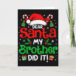 Carte Cher Père Noël Mon Frère L'a Fait Drôle De Noël Ga