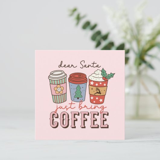 Carte Cher Père Noël | Noël mignon (Debout devant)