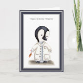 Carte Cher scientifique Penguin Anniversaire personnalis (Devant)