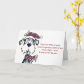 CARTE *CHÈRE* ET AVOIR UNE NOËL *BIÈRE* (Fleur jaune)