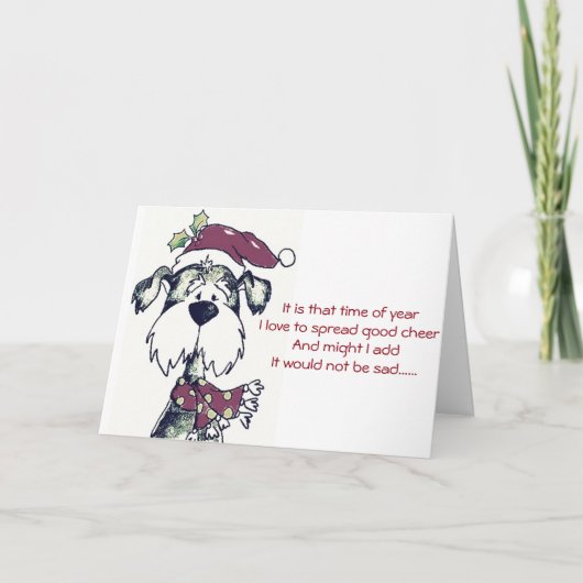 CARTE *CHÈRE* ET AVOIR UNE NOËL *BIÈRE* (Devant)