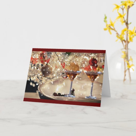 CARTE **CHÈRE ET SALUTATIONS** CETTE SAISON DE NOËL (Fleur jaune)