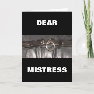 CARTE CHÈRE MAÎTRESSE