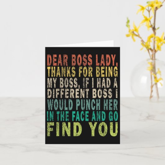 Carte Chère patronne  (Fleur jaune)