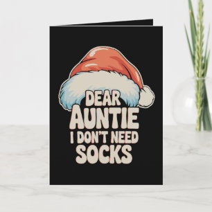 Carte Chère Tante Je N'ai Pas Besoin De Chaussettes Chap