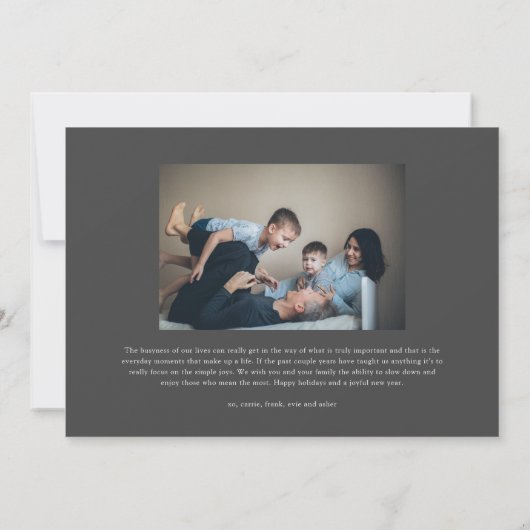 Carte Cherish Every Moment Script Photo Joyeux Noël (Dos)