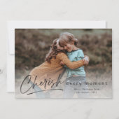 Carte Cherish Every Moment Script Photo Joyeux Noël (Devant)