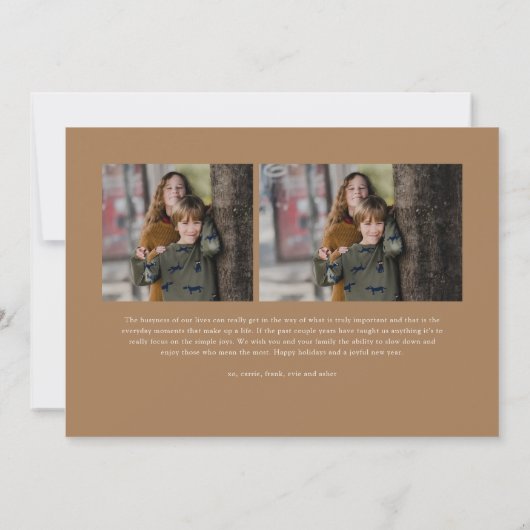 Carte Cherish Every Moment Script Photo Joyeux Noël (Dos)