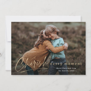 Carte Chérissez Chaque Moment Image de Noël Joyeux Noël
