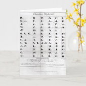 Carte Cherokee Alphabet, "Lithographie" de Pendelton (Fleur jaune)