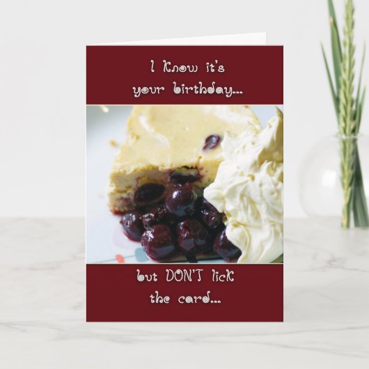 Carte Cherry And Kirsch Cheesecake Birthday Card (Devant)