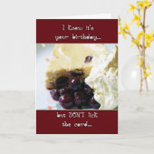 Carte Cherry And Kirsch Cheesecake Birthday Card (Fleur jaune)