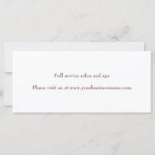 Carte Cherry Blossom Branch, Certificat Cadeau Lilac (Dos)