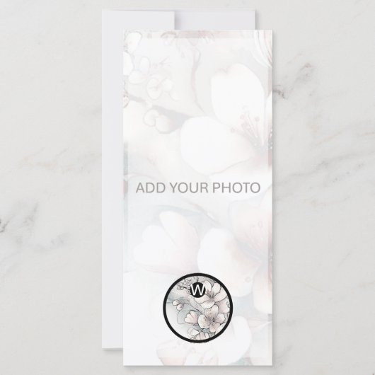 Carte Cherry Blossom Mariage photo Code QR (Devant)