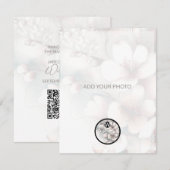 Carte Cherry Blossom Mariage photo Code QR (Devant / Derrière)