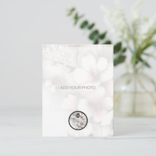 Carte Cherry Blossom Mariage photo Code QR
