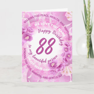 Carte Cherry Blossom Milestone Birthday | Custom Age