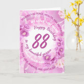 Carte Cherry Blossom Milestone Birthday | Custom Age (Fleur jaune)