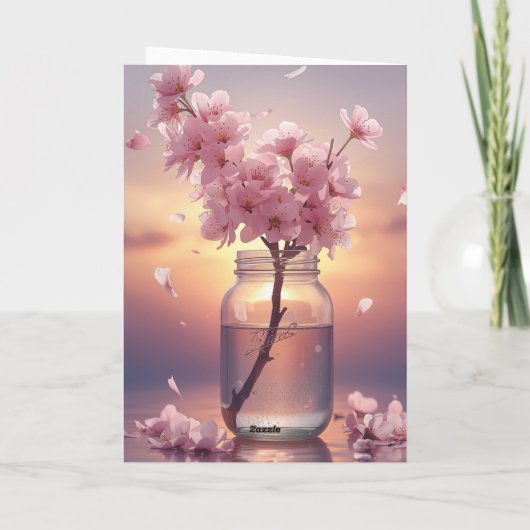 Carte Cherry Blossom Serenity – Elegant Sakura Branch in (Dos)