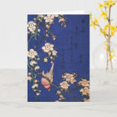 Carte Cherry et Bullfinch, Hokusai (Fleur jaune)