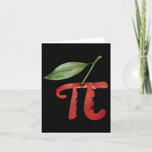 Carte Cherry Pi Day Funny Pie Cherries 3.14 Humour Scien