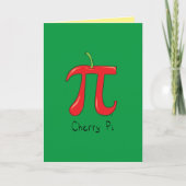 Carte Cherry Pi - Pi Day Math Grey Card (Devant)