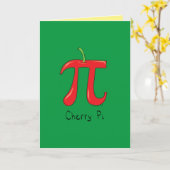 Carte Cherry Pi - Pi Day Math Grey Card (Fleur jaune)