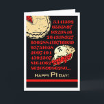 Carte Cherry Pie Ala Mode for Pi Day<br><div class="desc">A cherry pie and pi calculated in large red numbers. Pi served ala mode!</div>