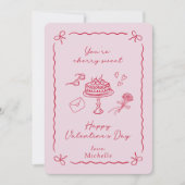 Carte Cherry Pink Valentine's Day (Devant)