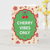 Carte Cherry Vibes Only (Fleur jaune)