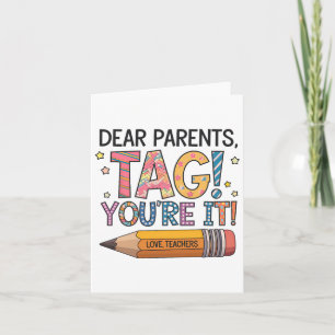 Carte Chers parents Étiquette Vous êtes ça l'amour Ensei