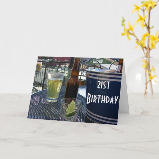 CARTE CHERS - VOUS AVEZ 21 ANS (Fleur jaune)