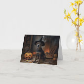 Carte Chesapeake Bay Terrier Citrouille Halloween effray (Fleur jaune)