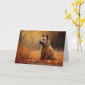 Carte Chesapeake Bay Terrier en congé d'automne (Fleur jaune)